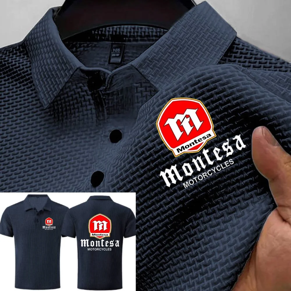 Летняя элитная мужская футболка-поло с короткими рукавами montesa - Фотография_3
