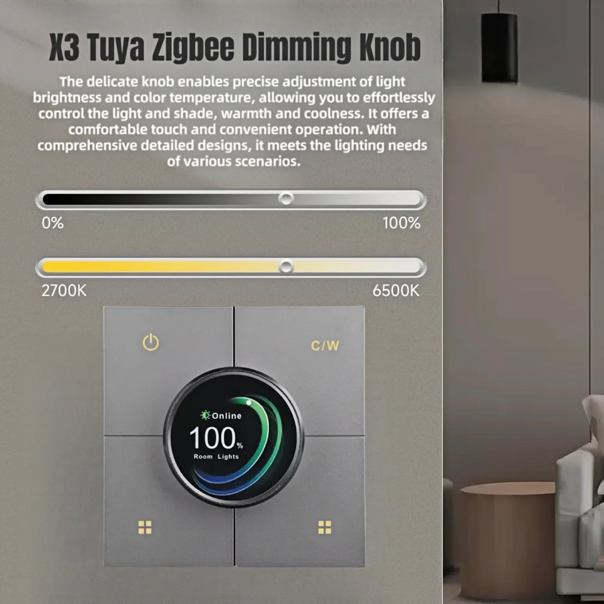 X3 tuya smart knob dimming switch - Фотография_4