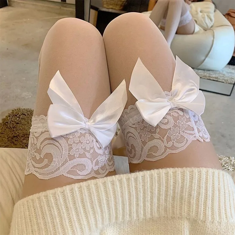 Японские чулки с бантом в стиле лолиты - Фотография_2