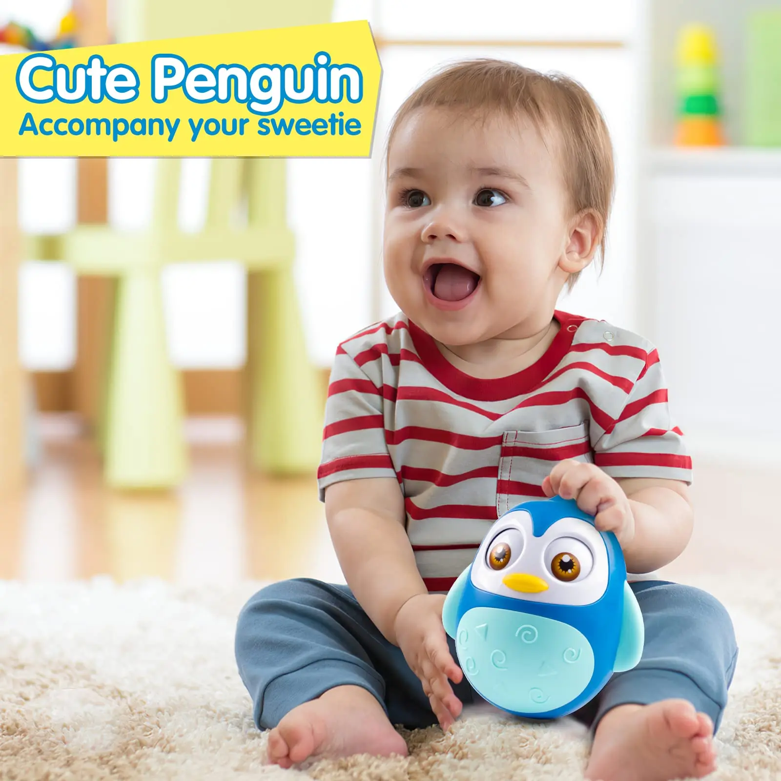 Baby penguin roly poly toys для детей 0-18 месяцев - Фотография_3