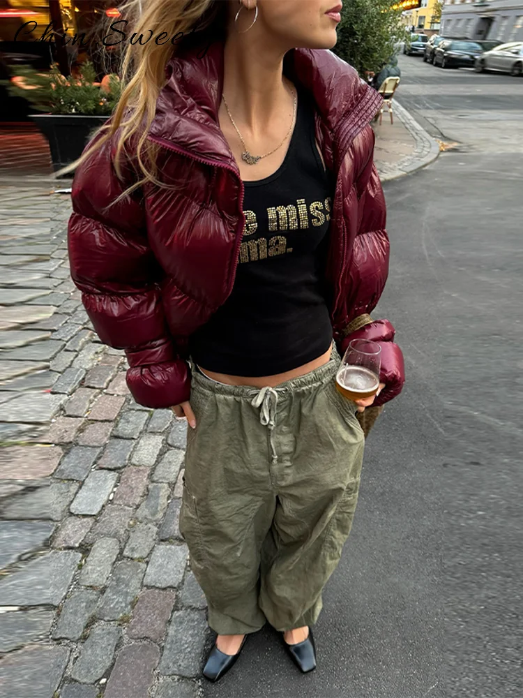 Теплые хлопковые стеганые пальто с капюшоном - Фотография_2