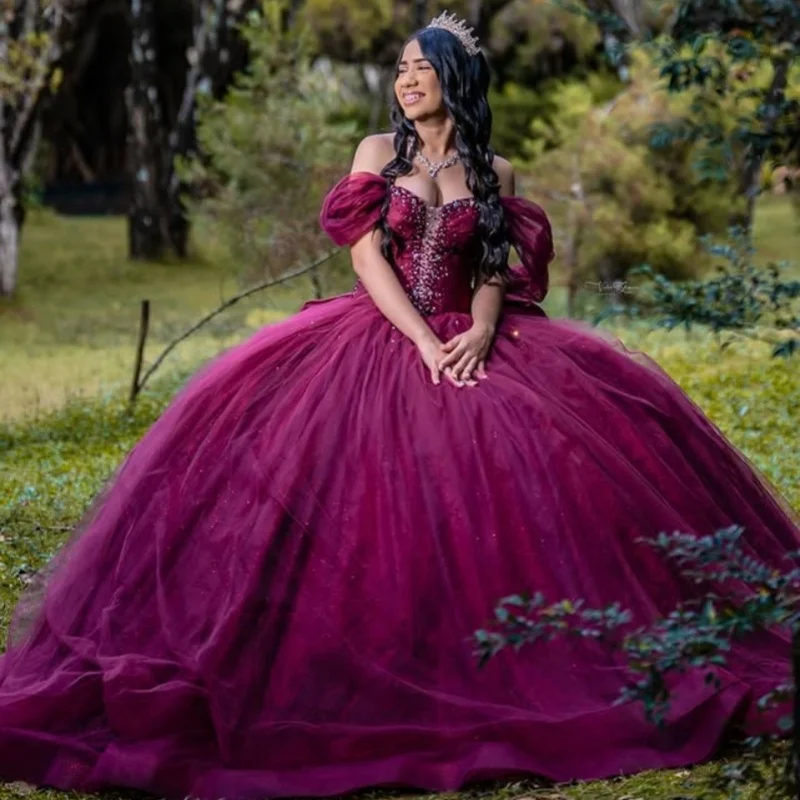 Красное вино, платья quinceanera по индивидуальному заказу - Фотография_5