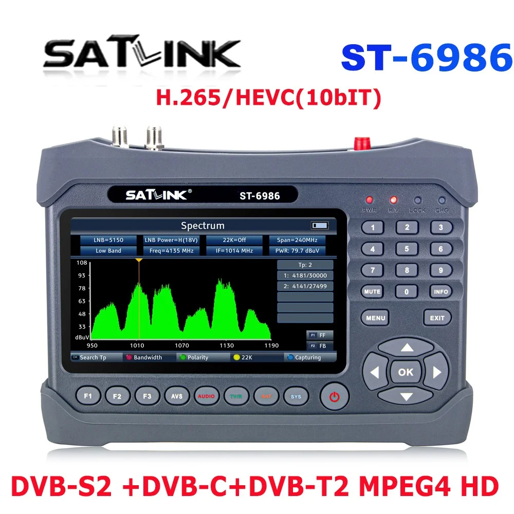 Satlink st-6986 dvb-s2/c/t2 hd ws6986 h.265 10-битный звездошукач - Фотография_2