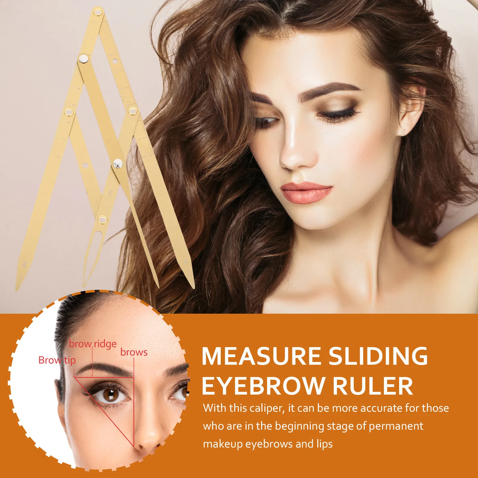 Линейка для позиционирования бровей из нержавеющей стали - Фотография_6