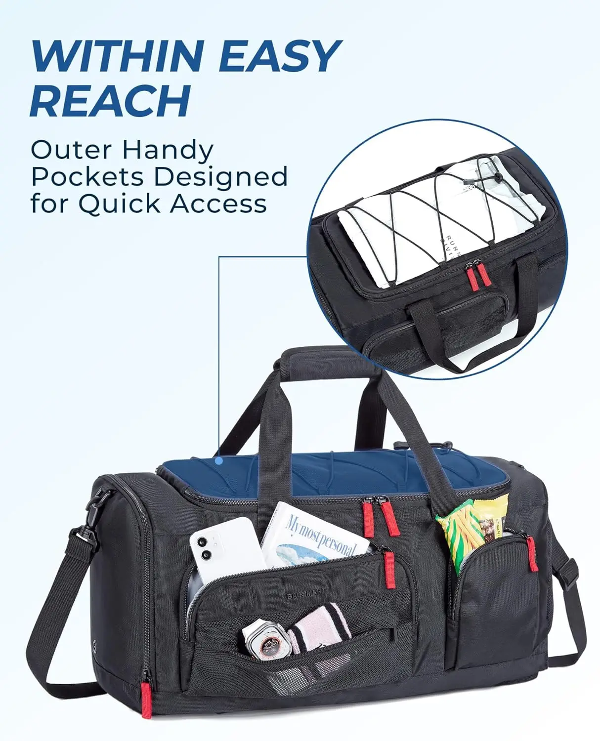 Спортивная сумка bagsmart для женщин и мужчин - Фотография_6