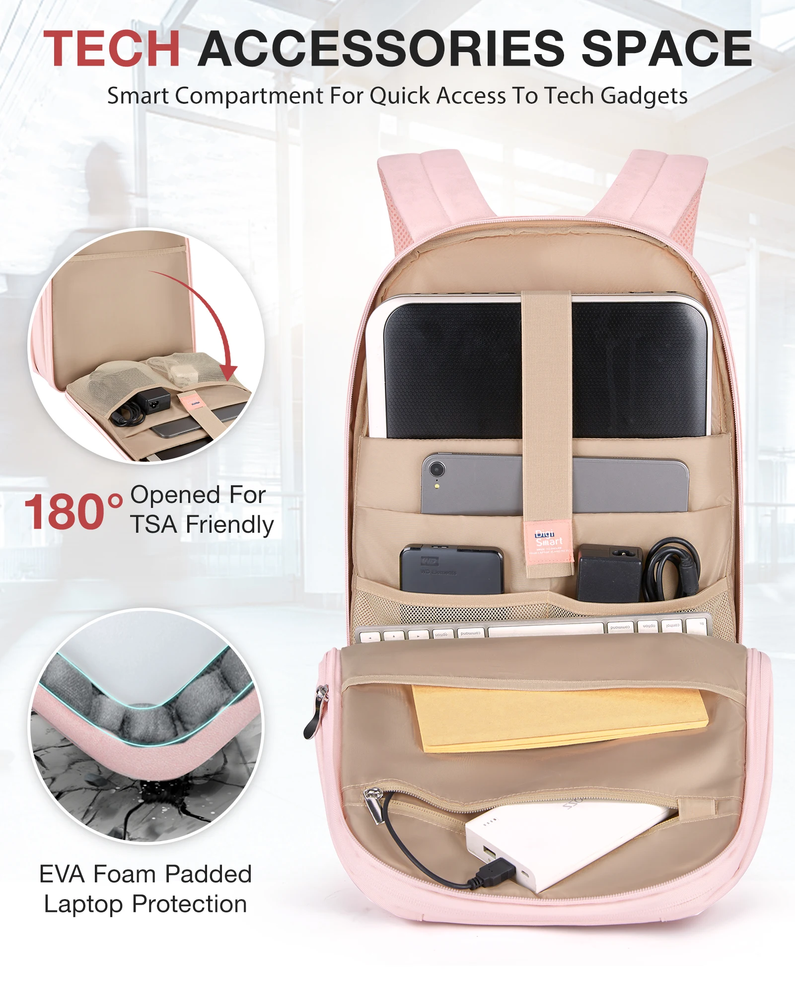 Bagsmart рюкзак школьный девочка - Фотография_5