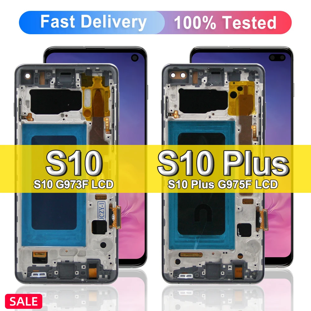 Протестированный сменный экран aaa + tft для samsung s10 с рамкой