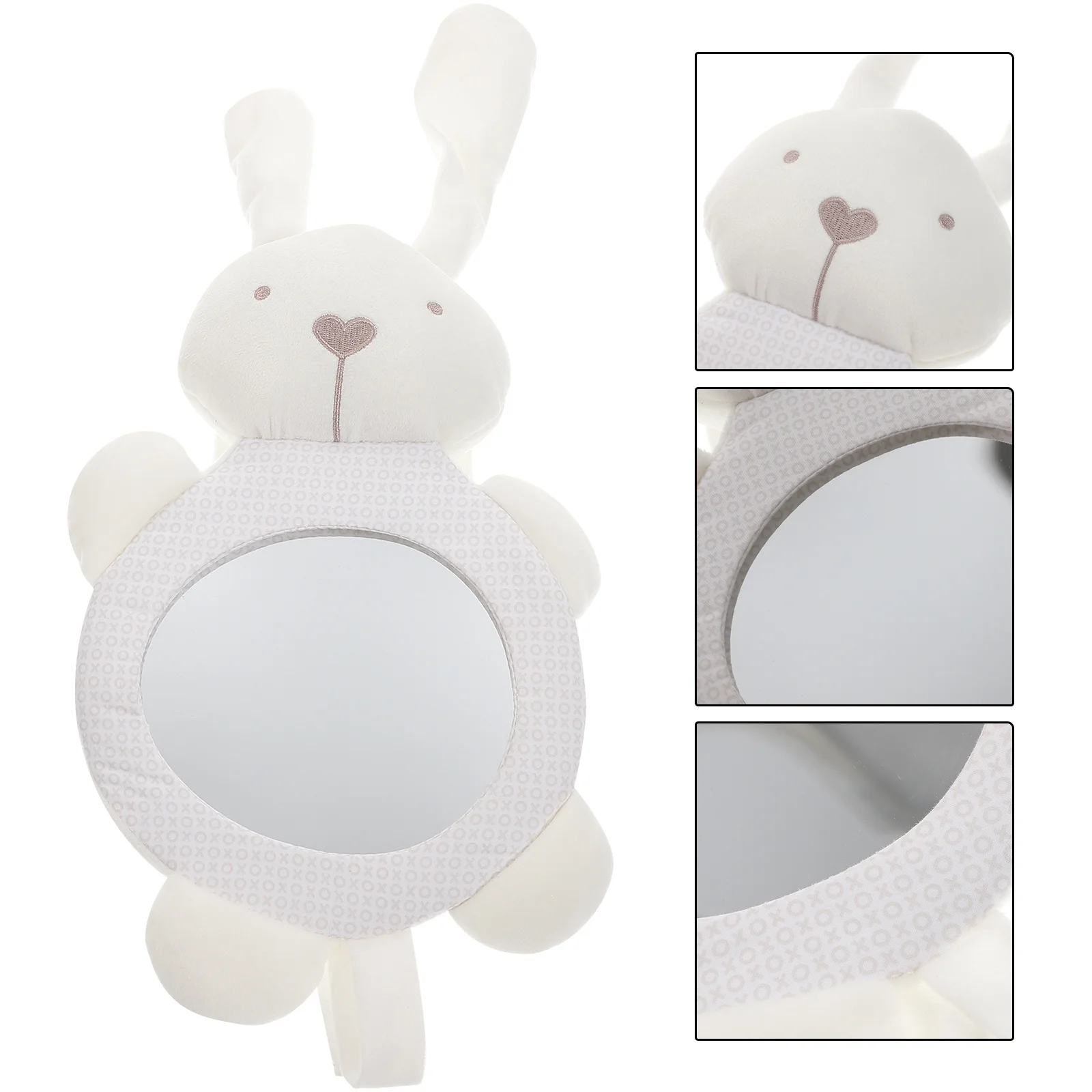 Детское автомобильное зеркало в форме милого кролика для задних сидений - Фотография_5