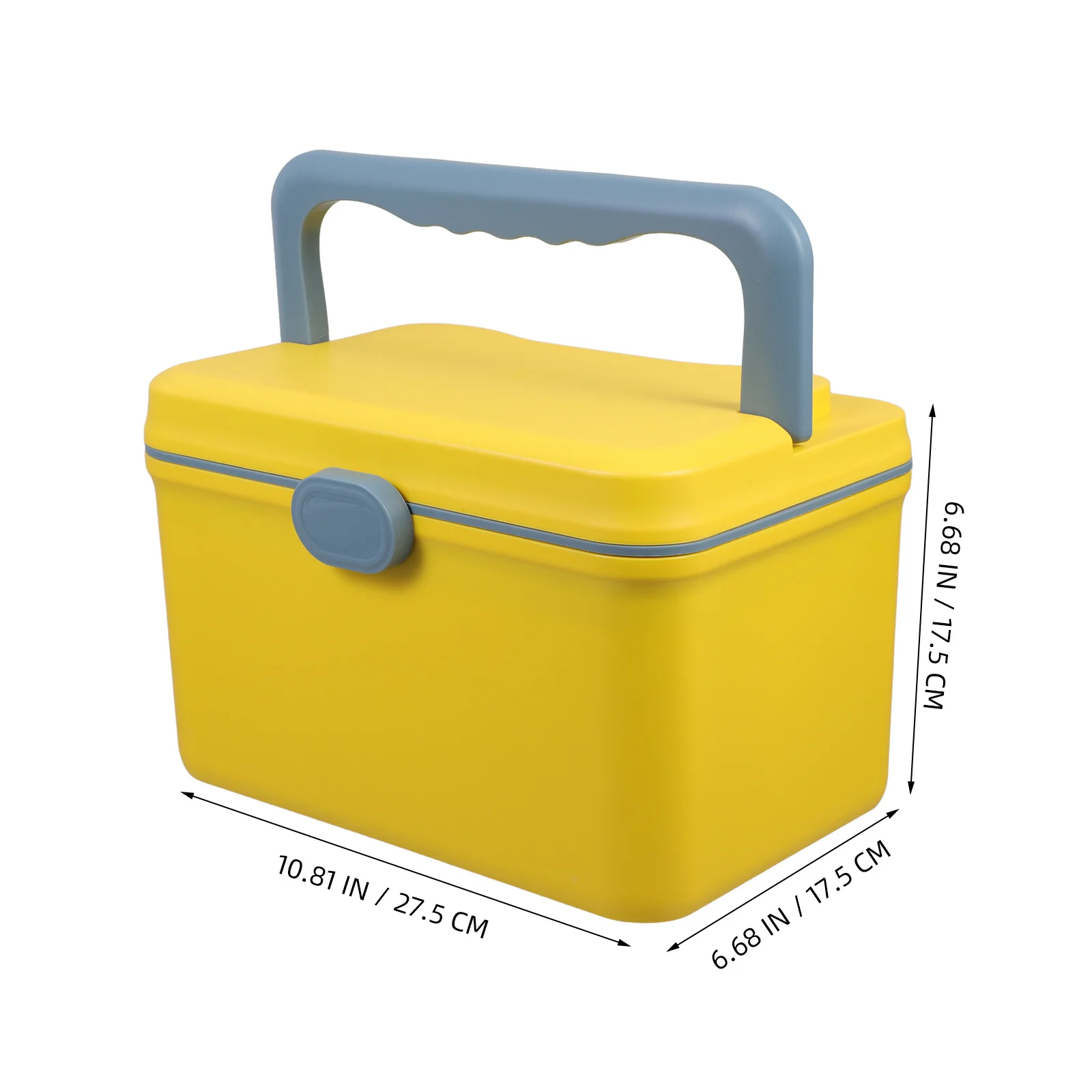 Желтый медицинский контейнер для хранения большой емкости с ручкой - Фотография_4