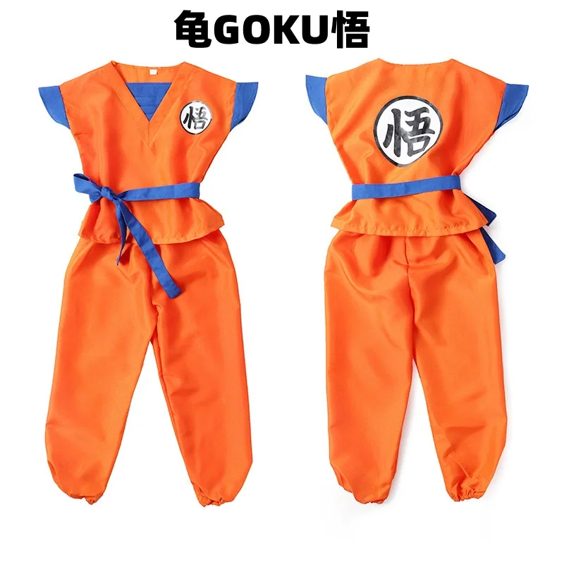 Костюмы для косплея на хэллоуин для мальчиков и девочек son goku для детей - Фотография_3