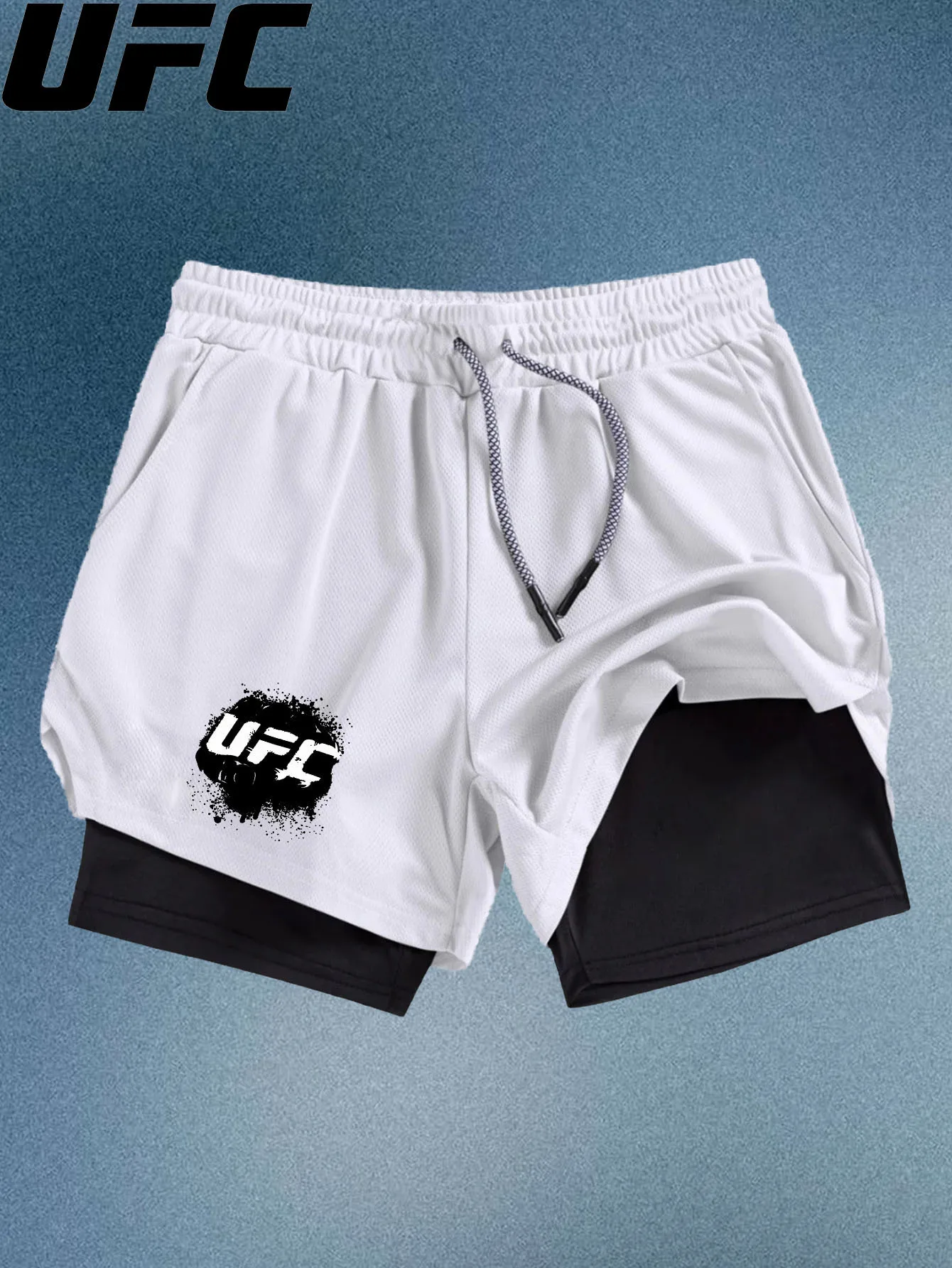 Ufc мужские двухслойные шорты для - Фотография_5