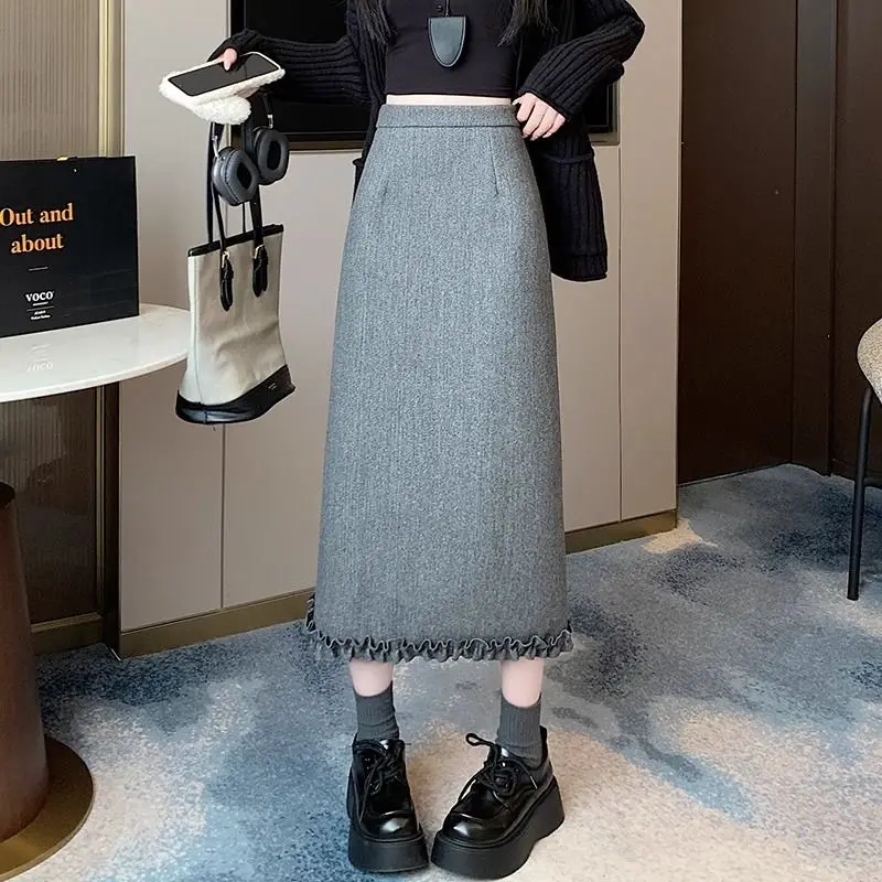 Серая шерстяная женская зимняя - Фотография_3