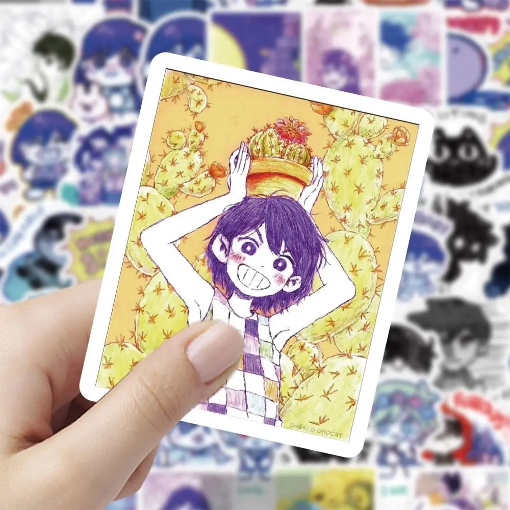 Наклейка omori аниме aubrey kel hero basil mari - Фотография_2