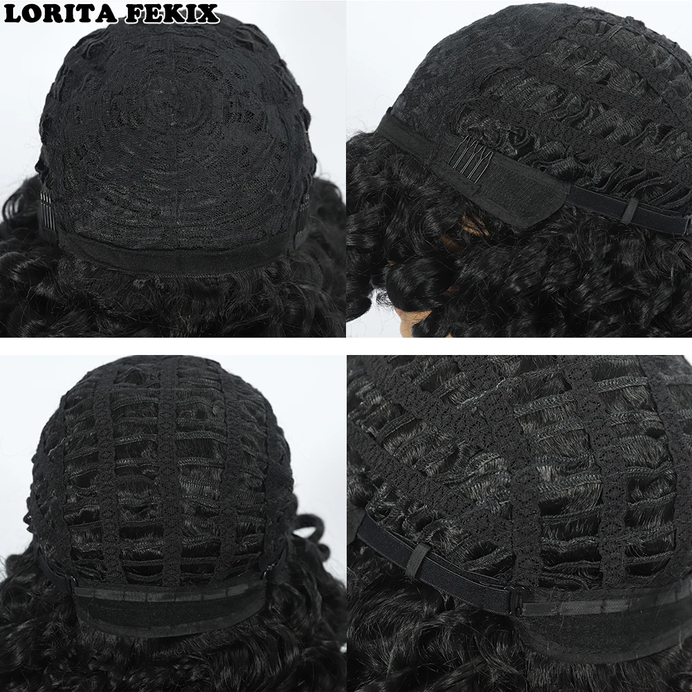 Кудрявый афро-парик с челкой 14-дюймовый - Фотография_6