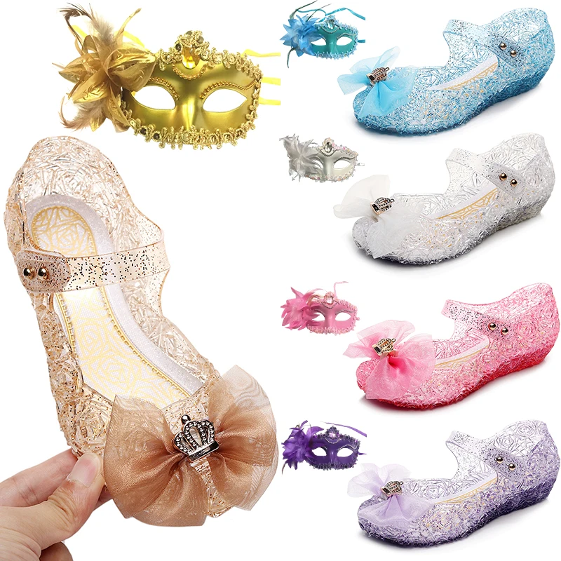 Блестящие босоножки феи принцессы для девочек на хэллоуин