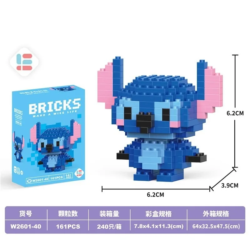 Disney sanrio building block toys персонажи мультфильмов stitch - Фотография_5