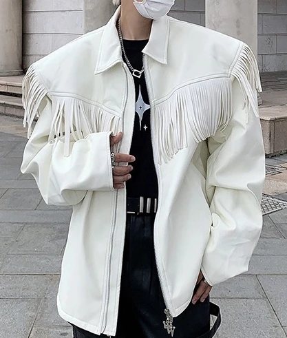 Новые удобные куртки из искусственной кожи с кисточками - Фотография_3