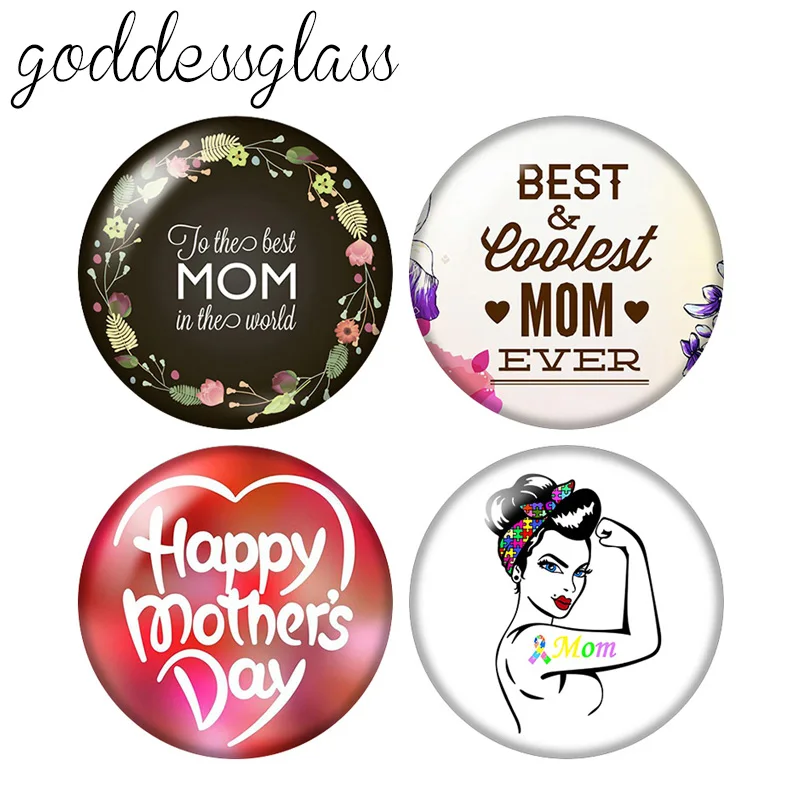 Круглые стеклянные кабошоны 12