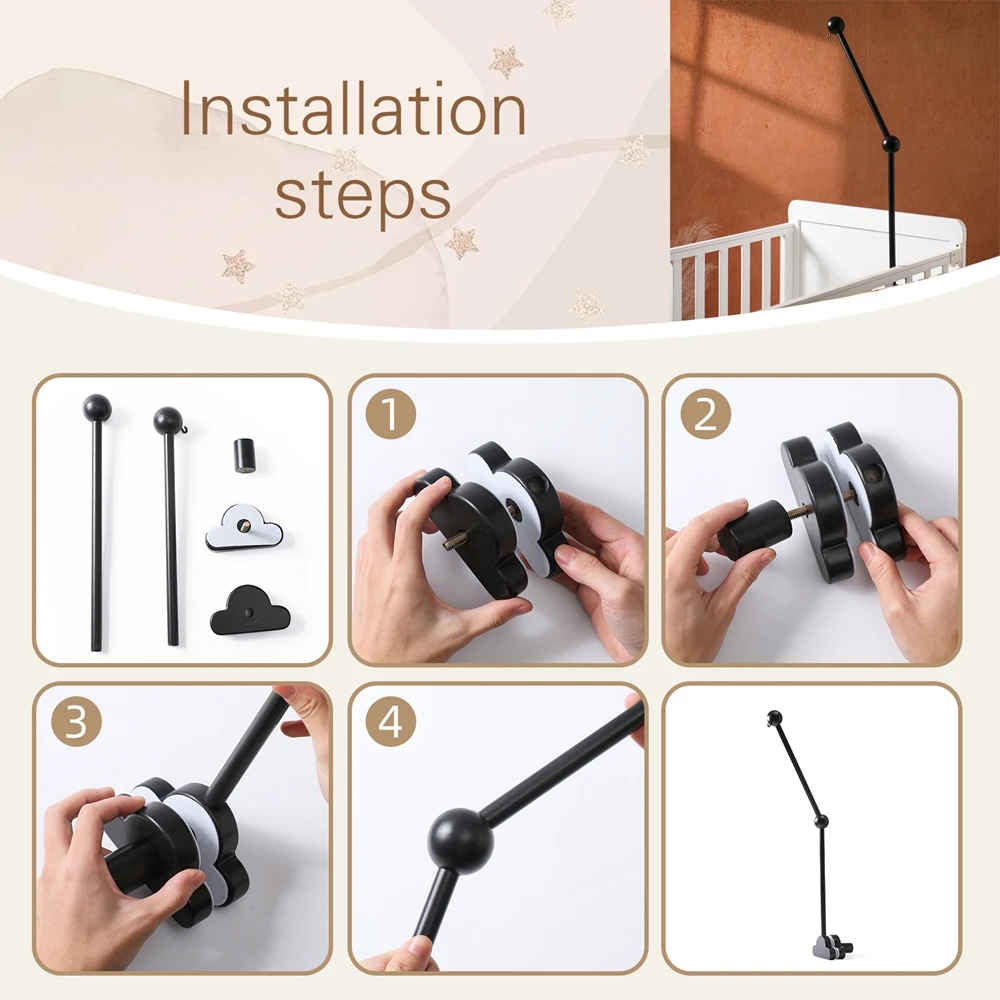 Детский деревянный кронштейн-колокольчик для кровати - Фотография_2