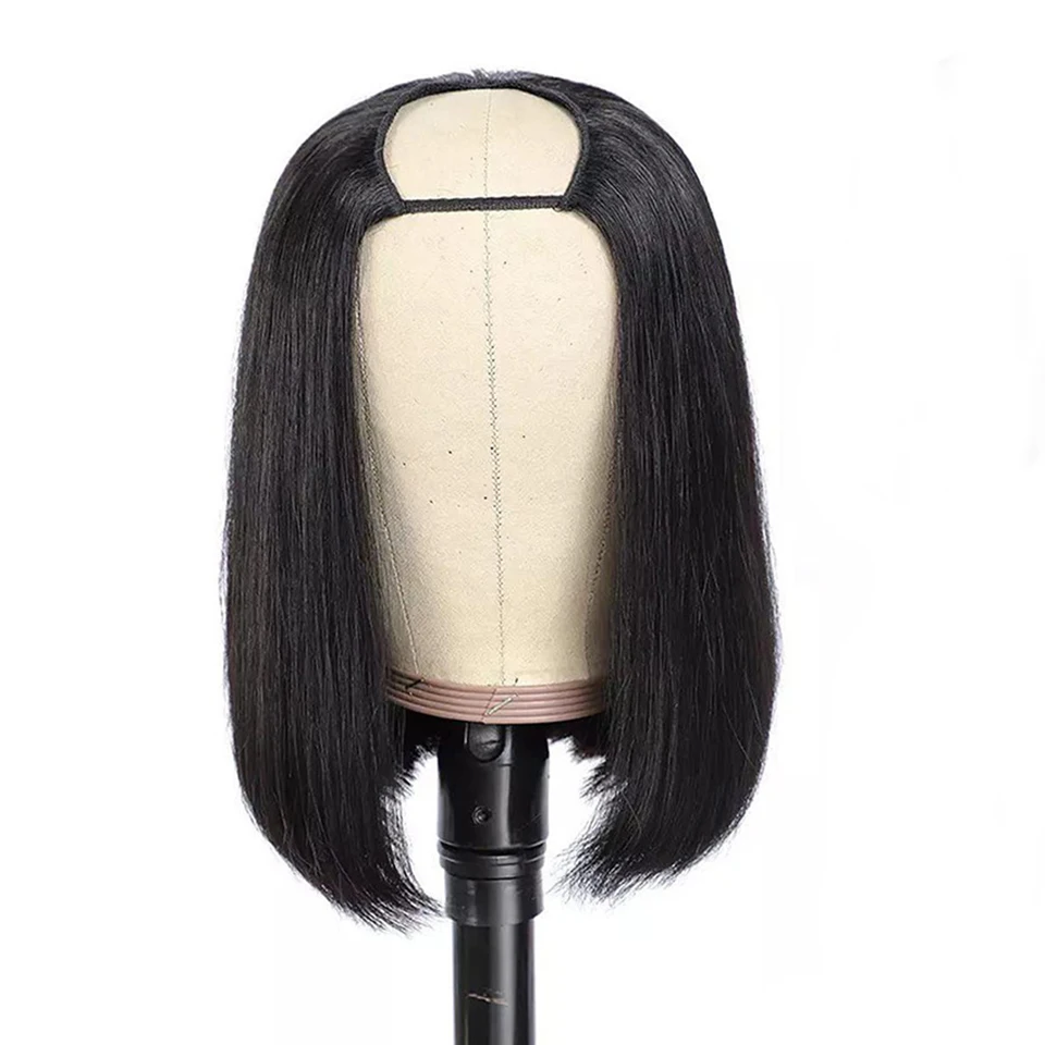U part bob wig human hair straight - Фотография_2
