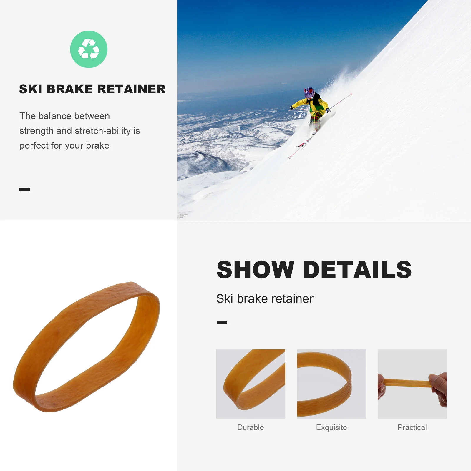 1 комплект, резиновые фиксаторы для лыжного тормоза - Фотография_3