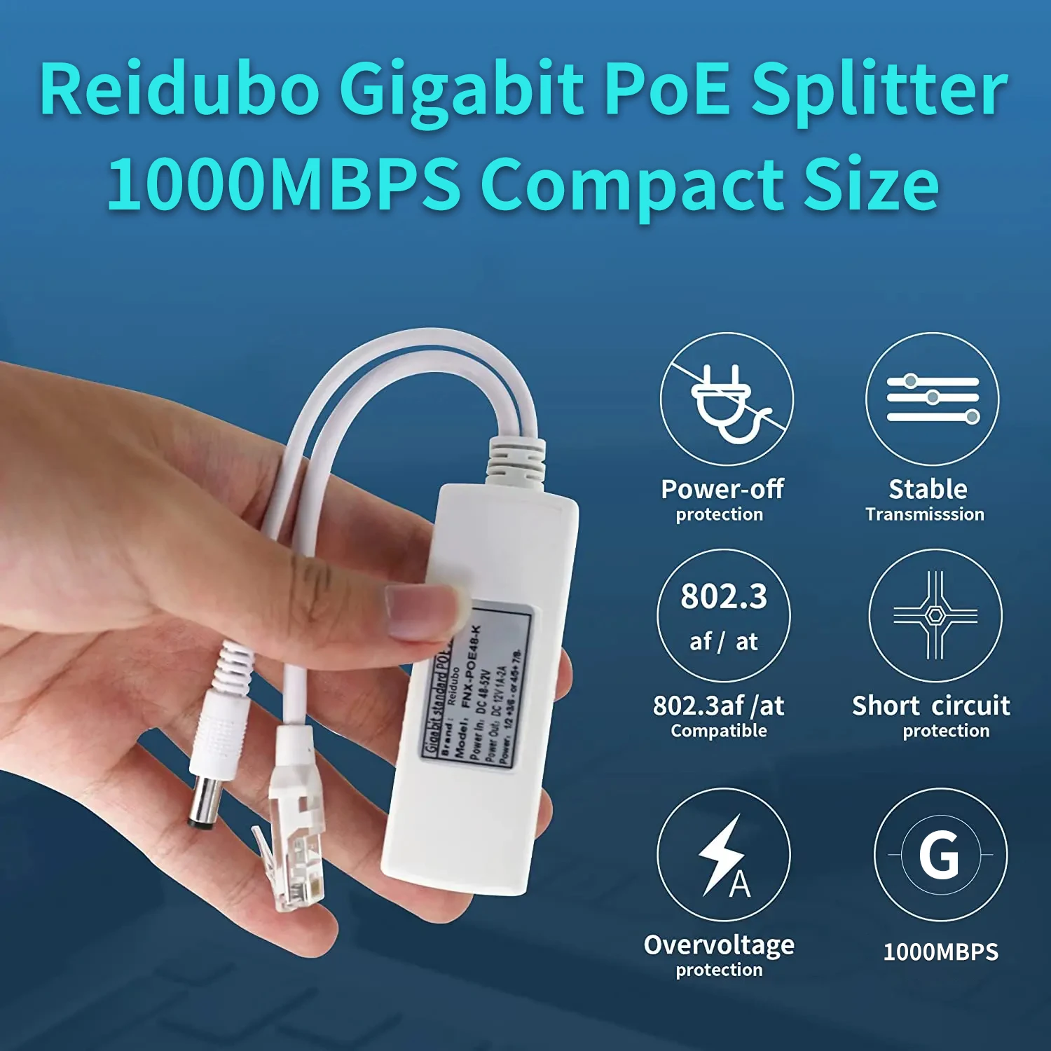 Разветвитель gigabit poe адаптер-форсунка - Фотография_2