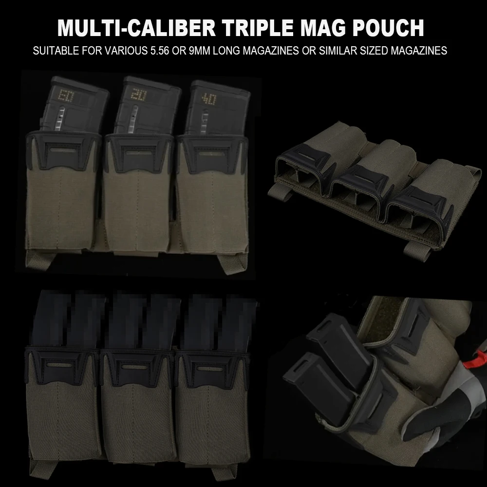 Потрой подсумок для магазинов agilit style multi-caliber для 3 шт. 5 - Фотография_4