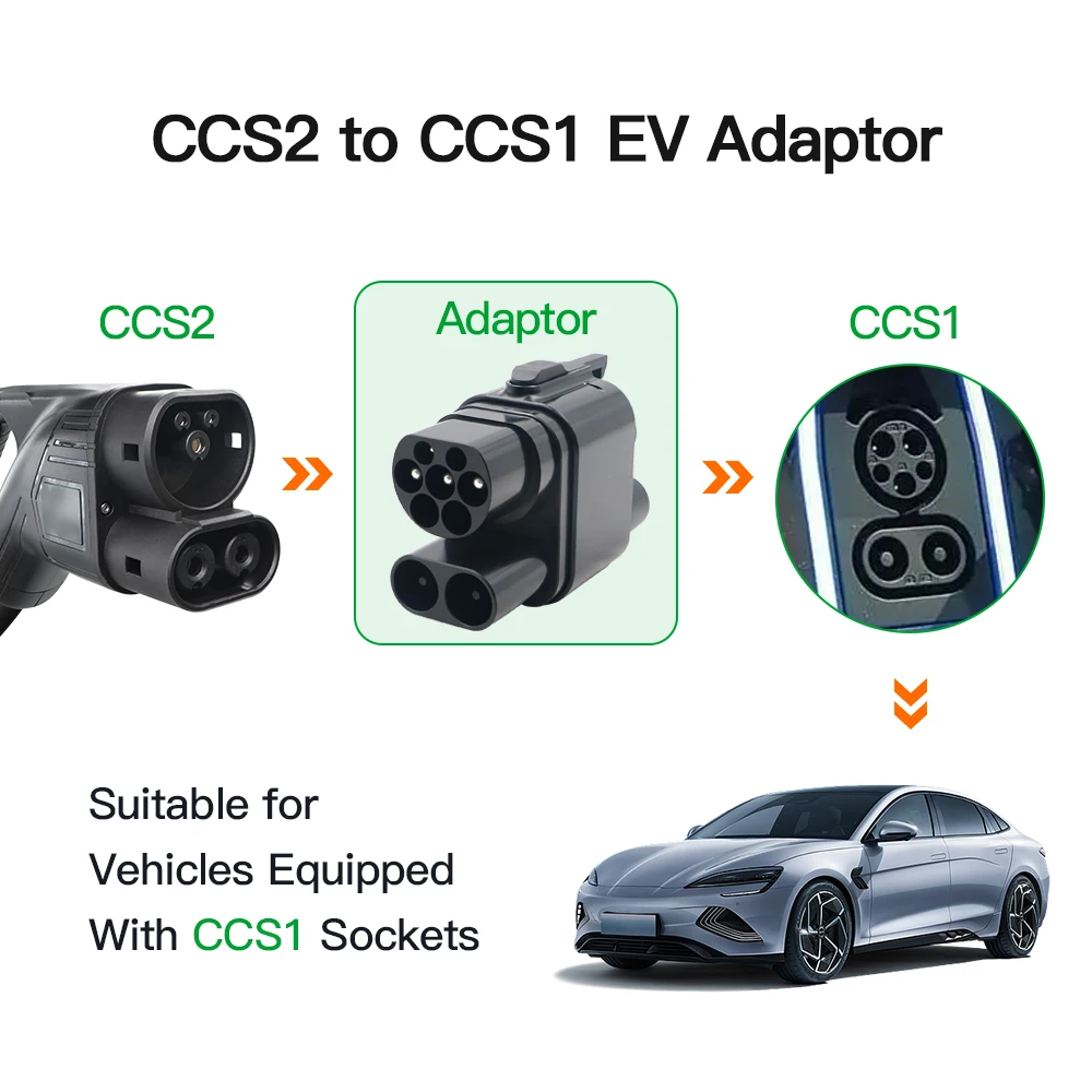 Адаптер isigma dc 250a 200kw ccs 2 to ccs 1 ev для электромобилей ccs1 - Фотография_2