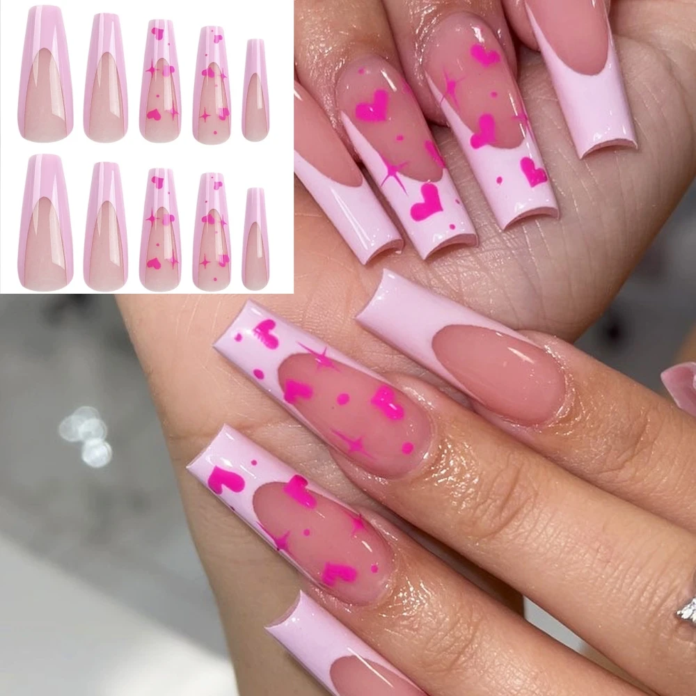 Черные леопардовые миндалевидные накладные ногти - Фотография_6