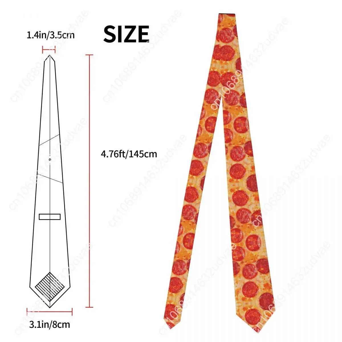 Pepperoni pizza унисекс галстуки - Фотография_6