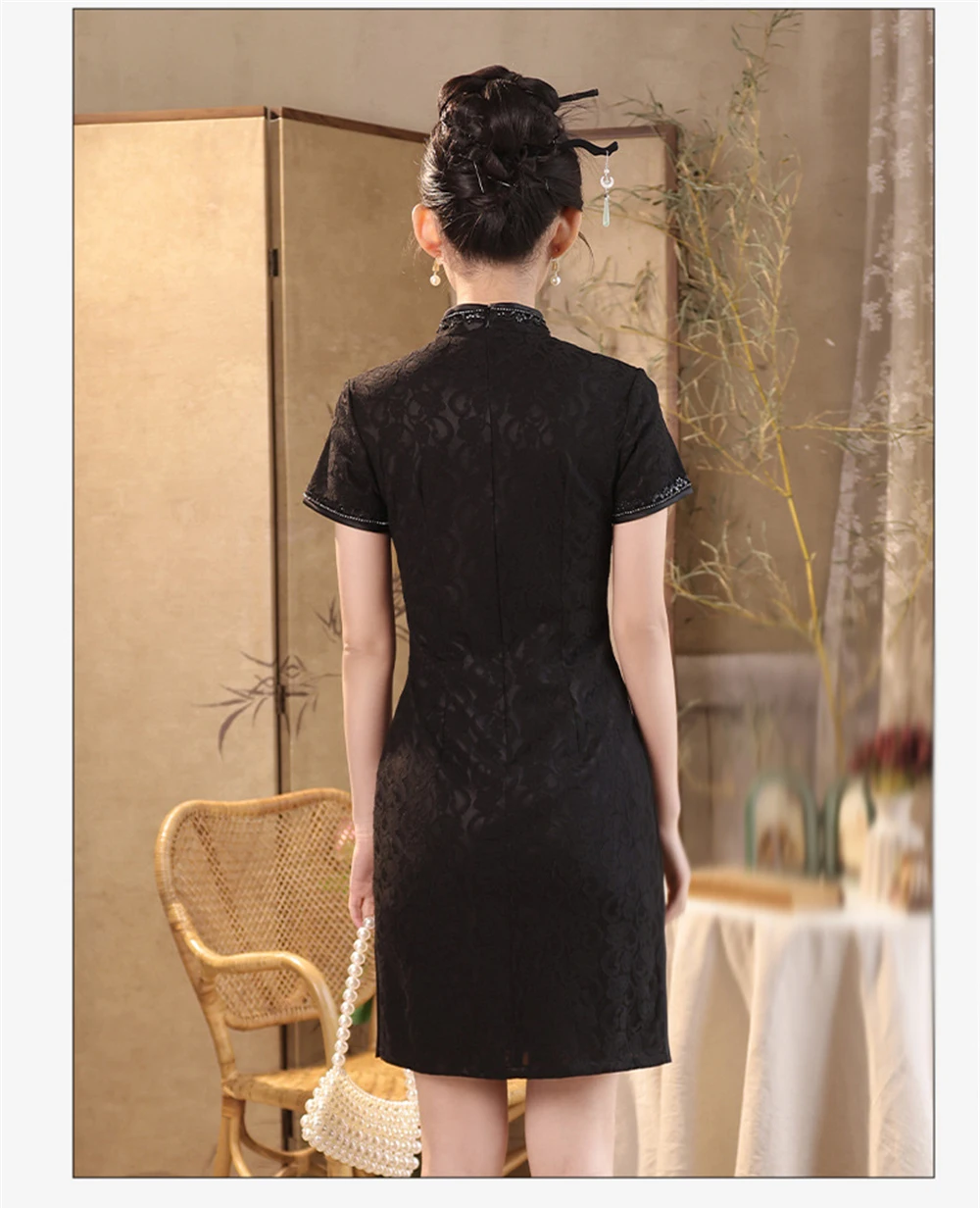 Традиционное улучшенное платье ципао для молодых девушек - Фотография_2