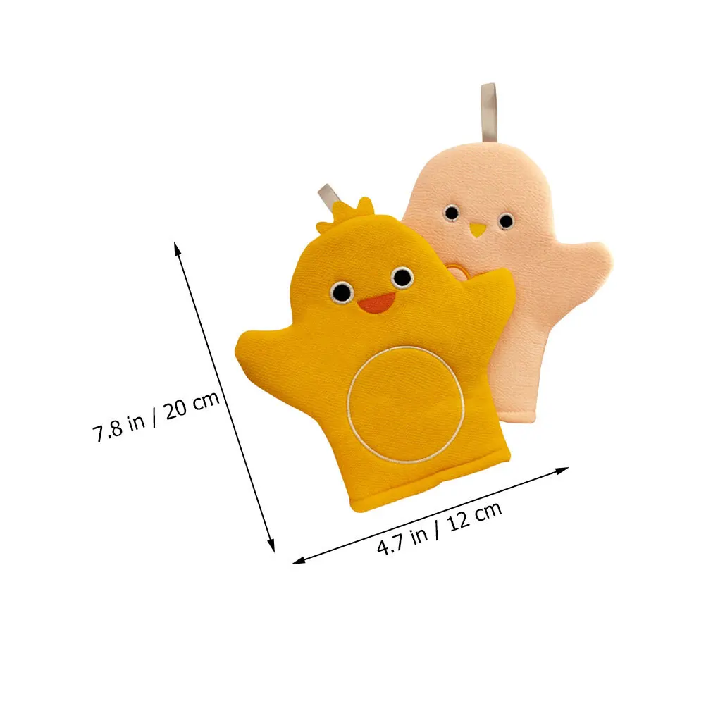 Банные перчатки из растительного волокна с мультяшным дизайном - Фотография_2