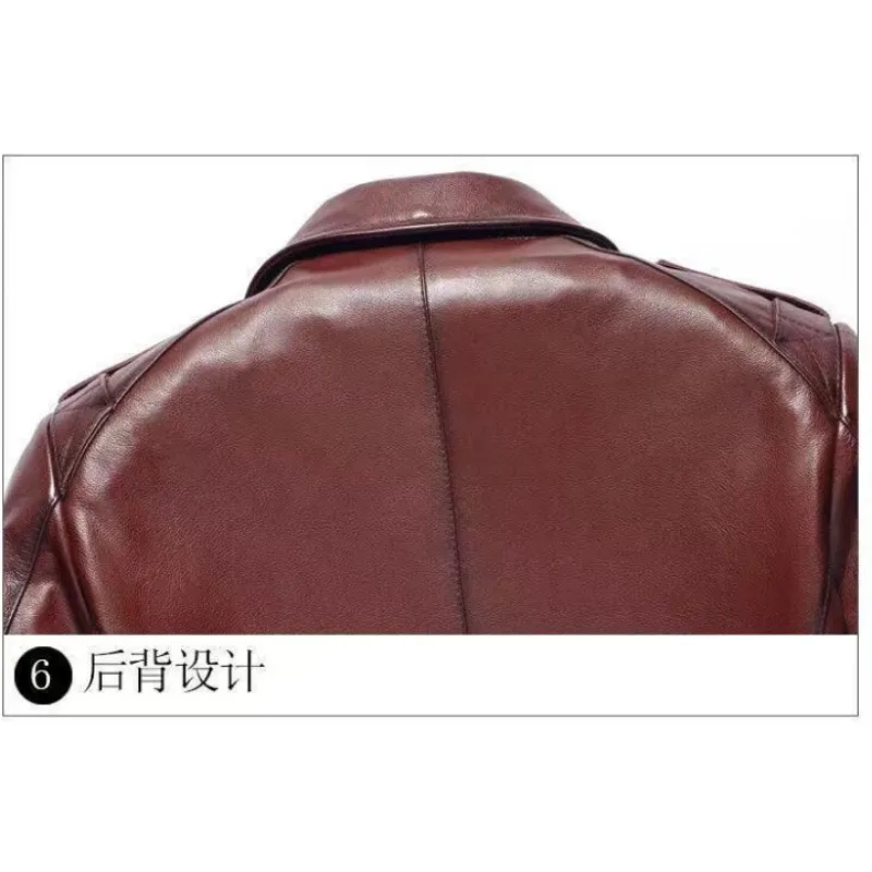 Новая кожаная мужская куртка из овчины haining - Фотография_6