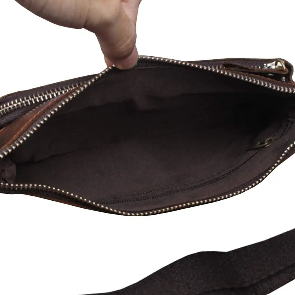 Kpywzer винтажная кожаная поясная сумка для мужчин и женщин - Фотография_6