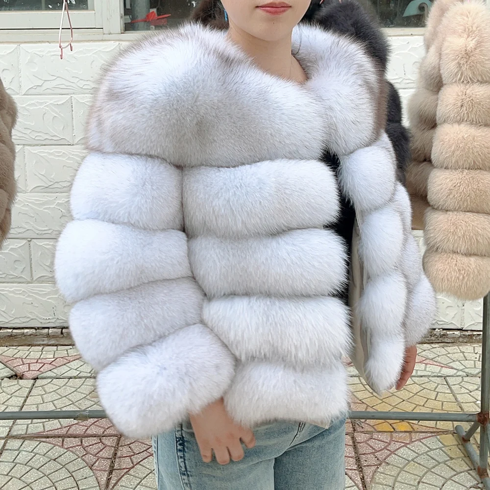 Queentina пальто из натурального лисьего меха - Фотография_3