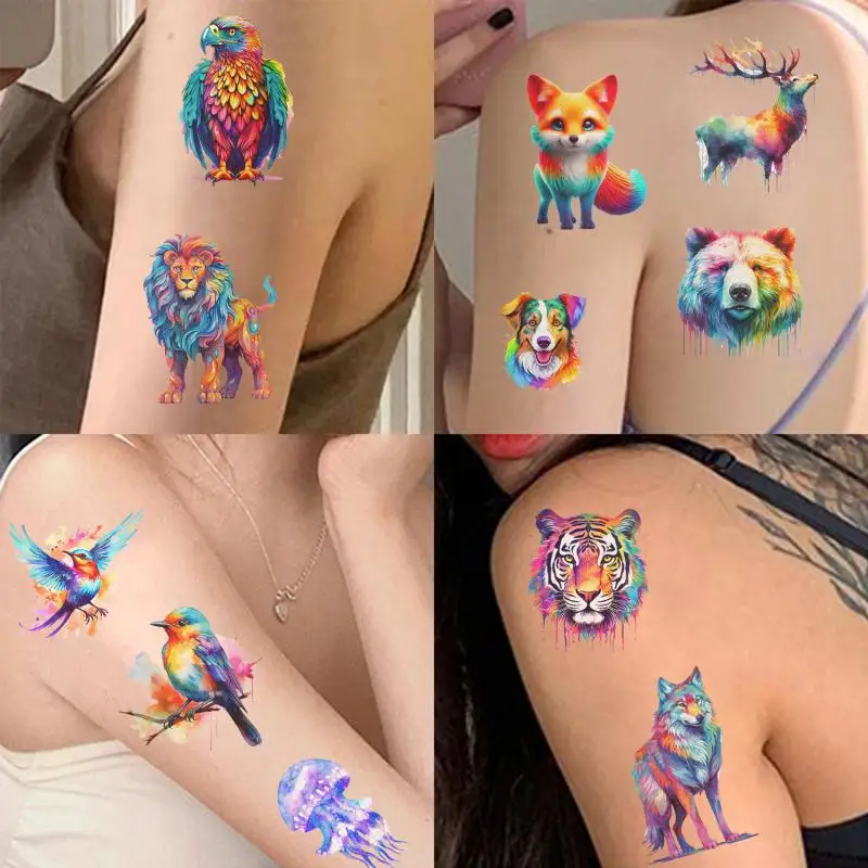 Красочные временные татуировки с животными - Фотография_5