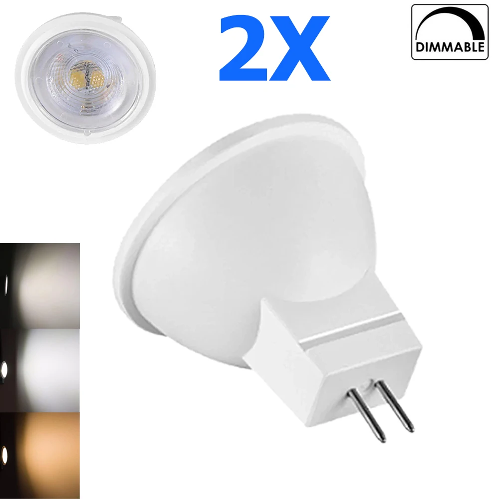 2 светодиодные лампы mr11 cob 3w