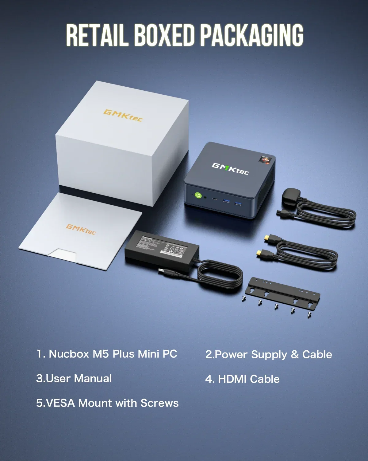 Мини-пк gmktec m5 plus amd ryzen 7 5825u ddr4 3200 мгц wi-fi6e bt5 - Фотография_6