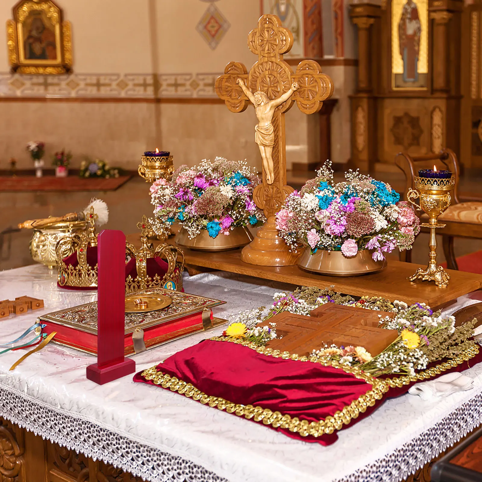 Подставка для планшета из цельного дерева
