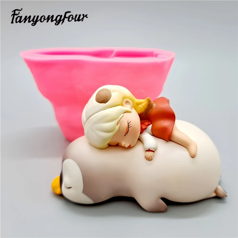 Fan yong four penguin girl силиконовая форма