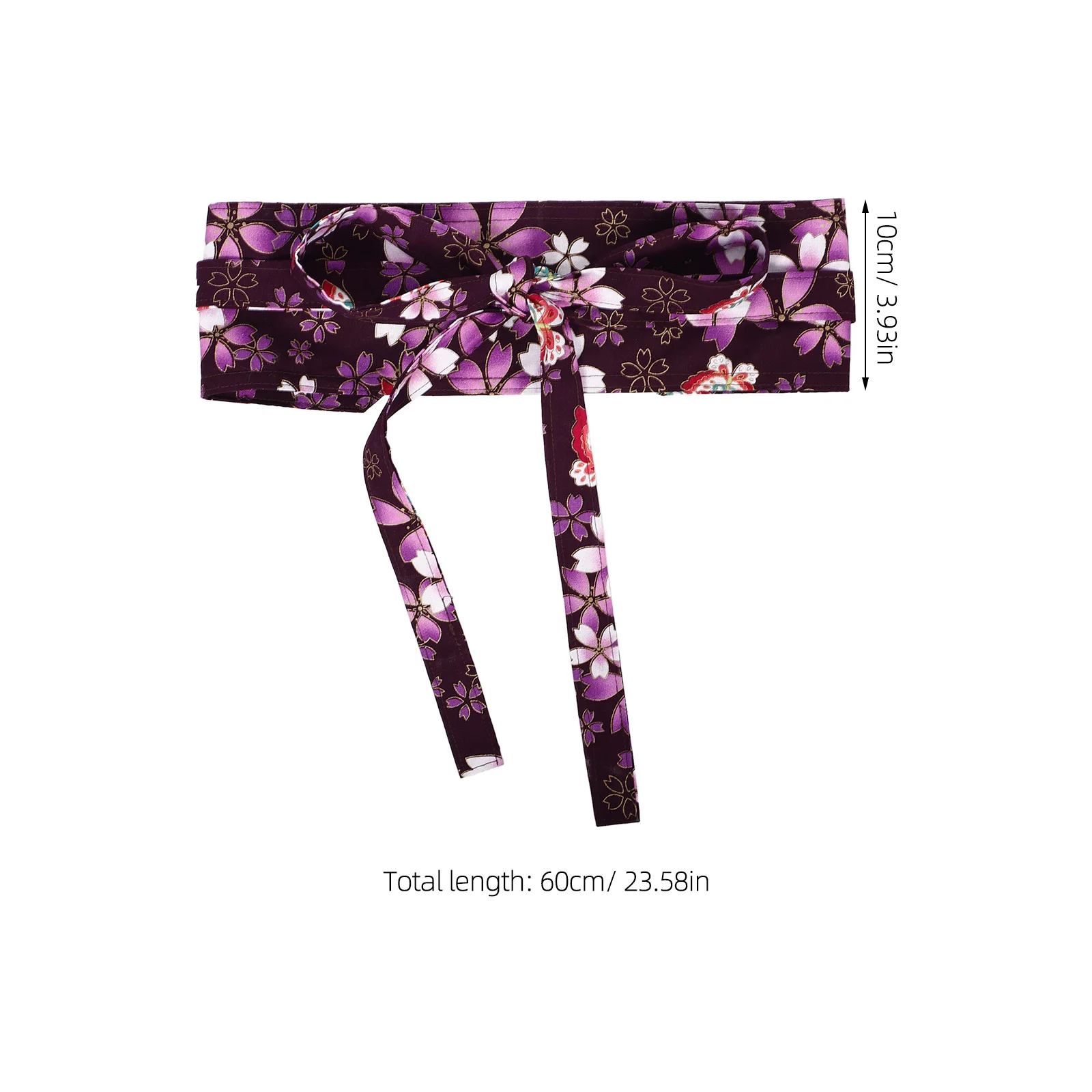 Японский пояс, широкий винтажный пояс с кисточками - Фотография_5