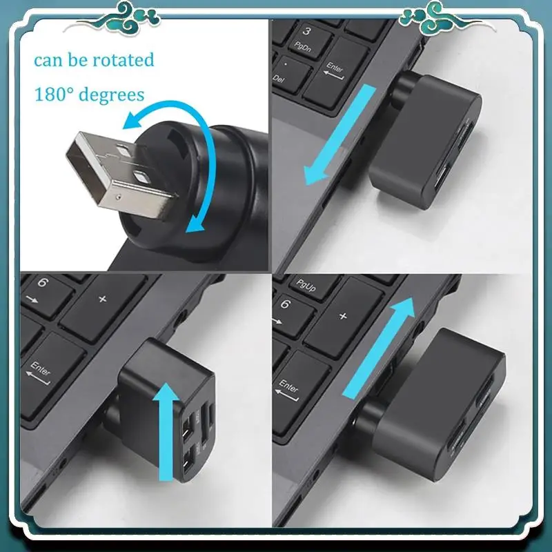 Вращающийся usb-концентратор премиум-класса 4 в 1 - Фотография_5