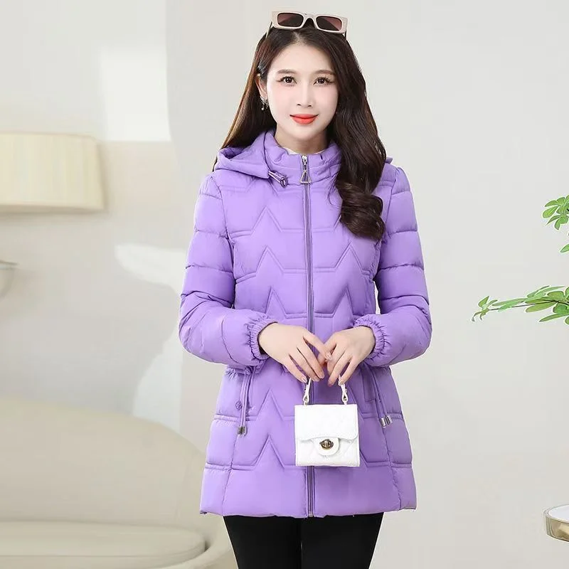 Женская длинная куртка на хлопковой подкладке осень-зима 2025 года - Фотография_6