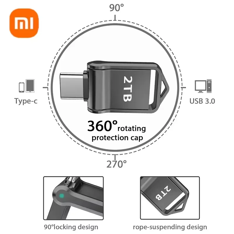 Металлическая флэш-накопитель xiaomi 2 тб usb 3 - Фотография_5