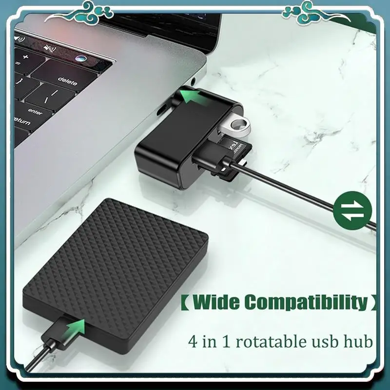 Вращающийся usb-концентратор премиум-класса 4 в 1 - Фотография_3