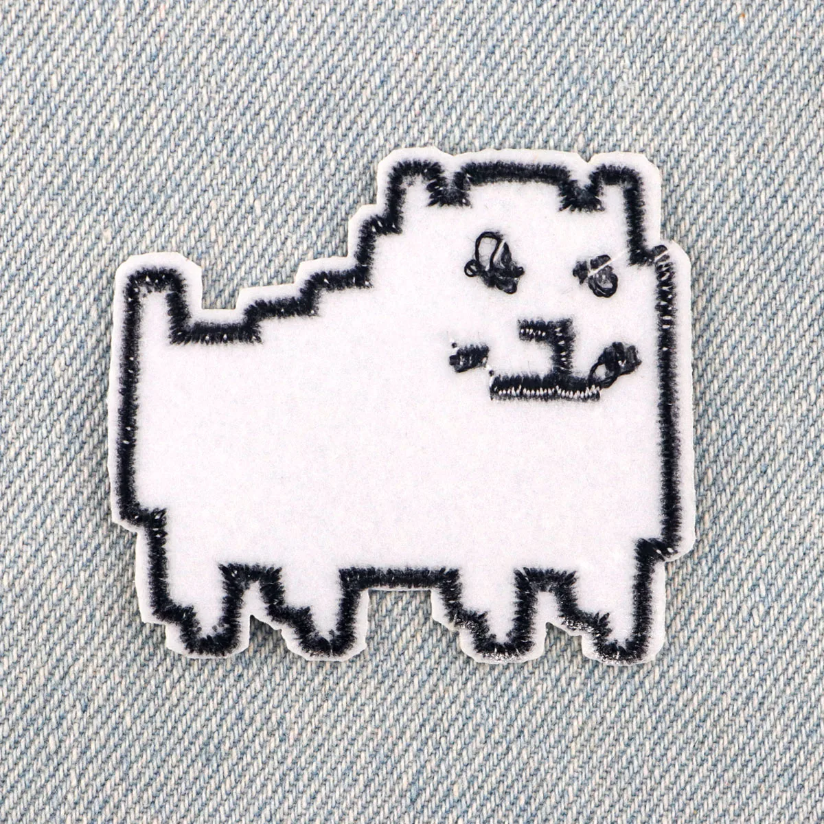 Наклейка pixel dog патч аппликация «сделай сам» на одежду - Фотография_6