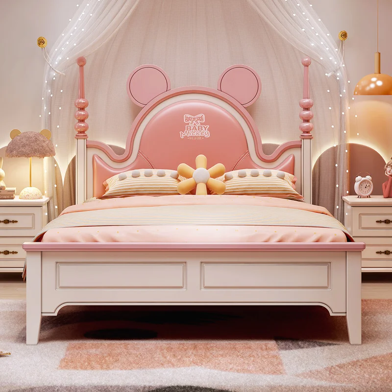 Современная двуспальная кровать для европейских девочек