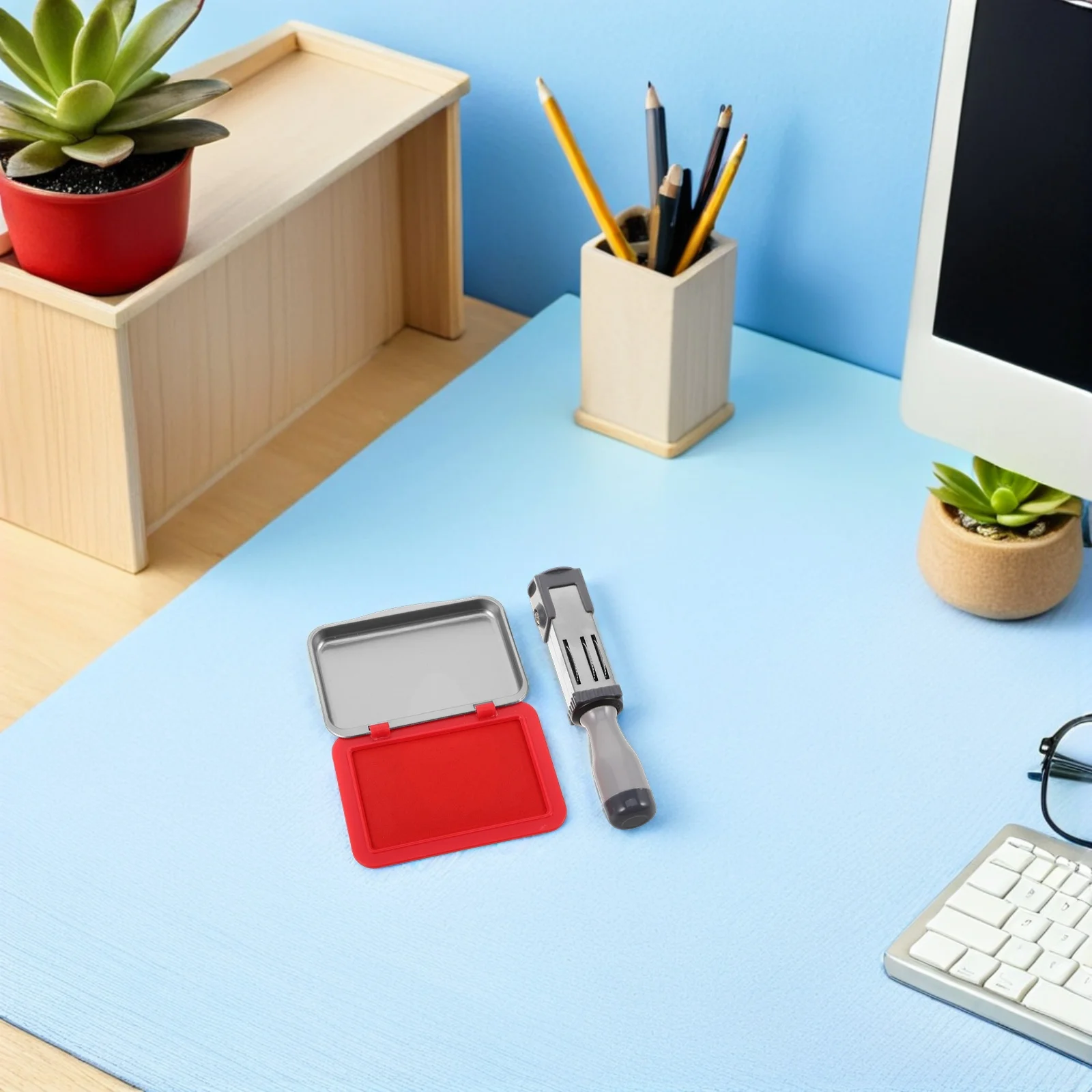 1 комплект, самокрасящийся штамп с датой - Фотография_2