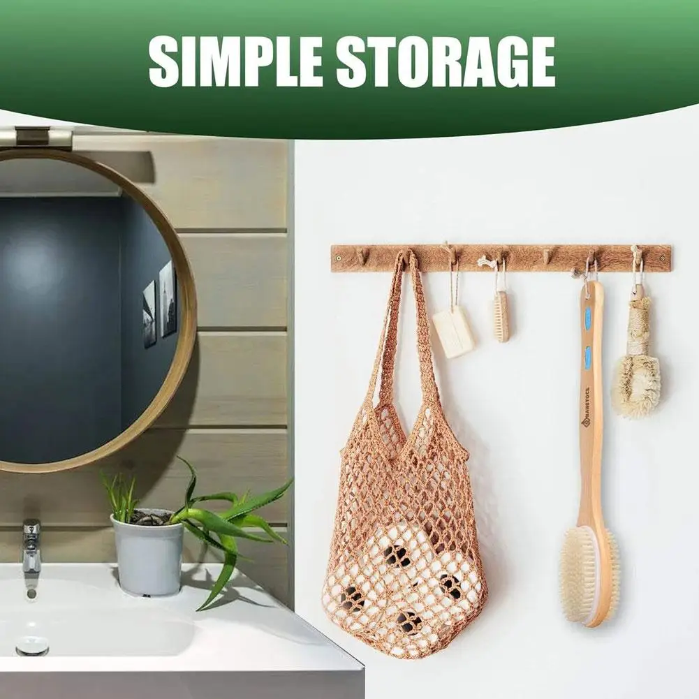 Бамбуковая щетка для душа с мягкой и жесткой щетиной