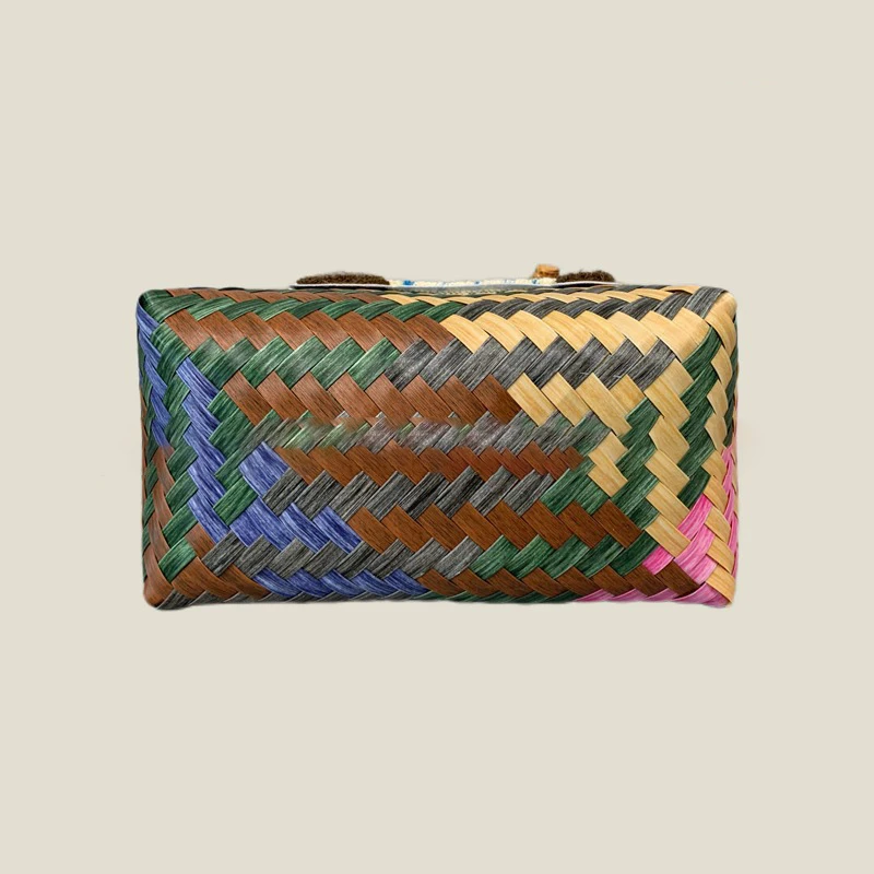 Ретро тканая сумка в полоску - Фотография_3